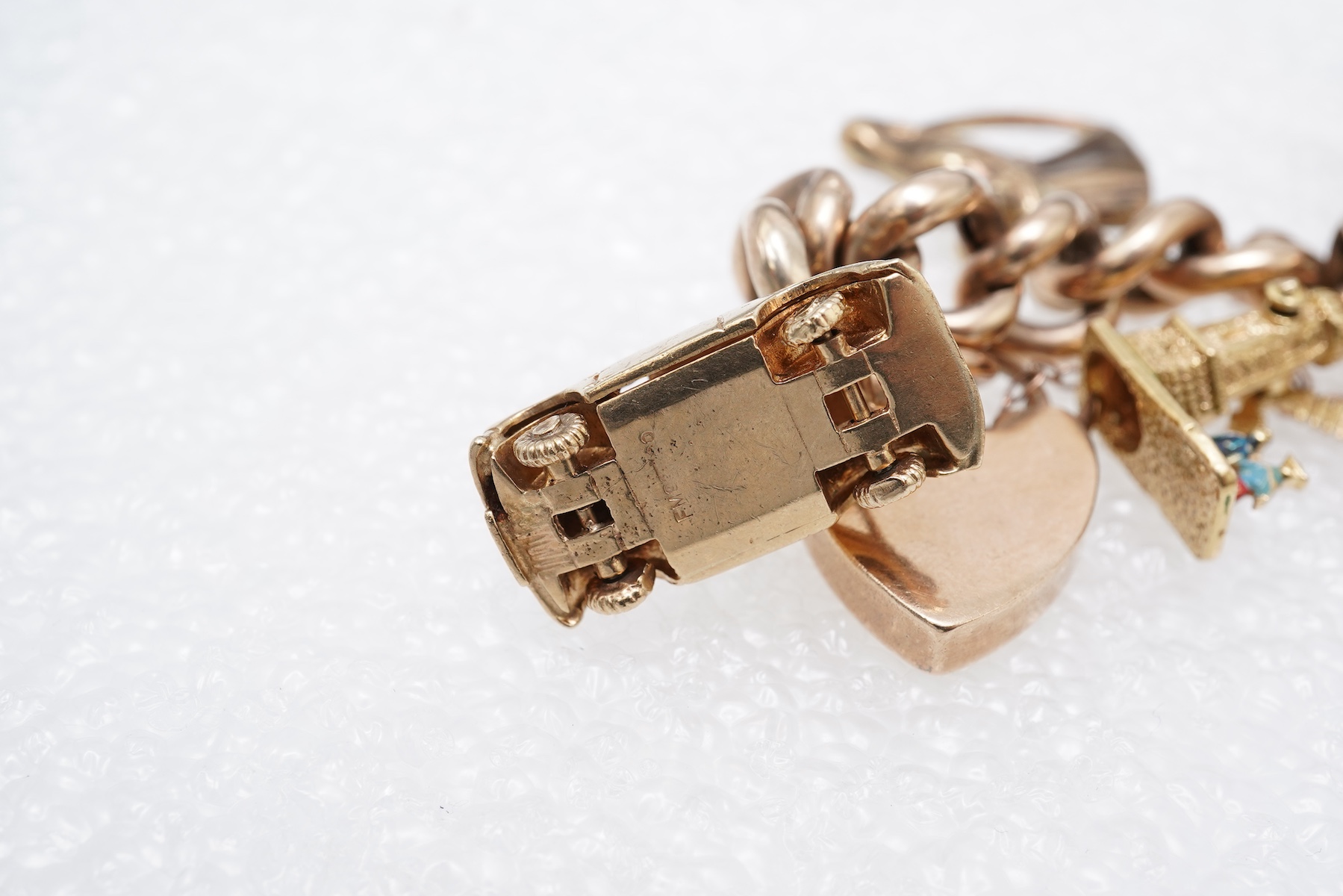 A 9ct gold charm bracelet